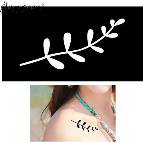 2019 1 Piece Leaf Design Small Indian Henna Tattoo Stencil for Women Body Art Airbrush Painting Mehndi Tattoo Template Fake G148