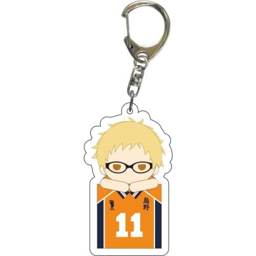 5pcs 10pcs 8Kinds Haikyuu!! Shoyo Hinata Daichi Sawamura Kenma Kozume Kuroo Tetsurou PVC Pendant Figure Key Chain