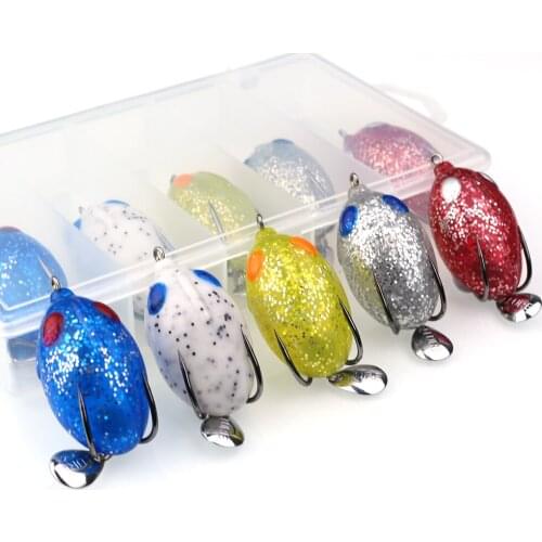 5 pcs 11g 5cm Soft Lure Artificial Bass Frog Lure Soft Body Baits Wholesale Topwater Frog Lure Soft Plastic Fishing Lures