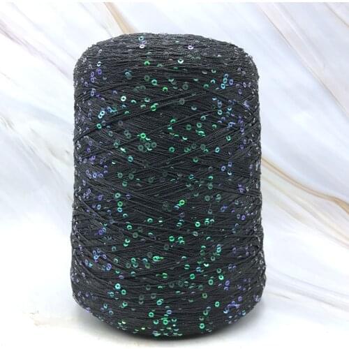 500g/lot Fashion yarn multi color paillette yarn sequin setoffs capelet yean, shawl yarn sequined string bag braided wire