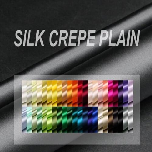 56Colors ! 114CM Wide silk 16MM Solid Color Silk Crepe Plain Fabric for Summer Dress Shirt Clothes Pajamas D858