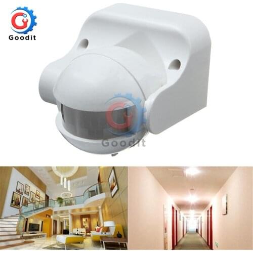 AC 220V-240V 110V 180 Degree Outdoor IP44 Security PIR Infrared Motion Sensor Detector Movement Switch Max 12m 50Hz 3-2000LUX