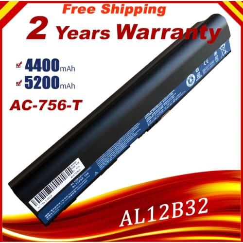 14.8v 4CELL AL12B32 AL12X32 AL12A31 AL12B31 Battery for Acer Aspire One 756 V5-171 725 FOR TravelMate B113 B113M B113-M C7 C710