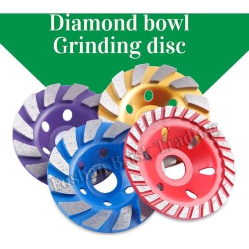 100MM 4Inch Diamond Agglomerate Bowl Grinding Disc Grinding and Polishing Emery Grinding Disc For Cutting Stone Concrete