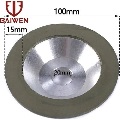 1PC 75mm/100mm/125mm Diamond Grinding Wheel Cup Cutter Grinder Discs For Tungsten Steel Milling Cutter Tools Sharpener Tool