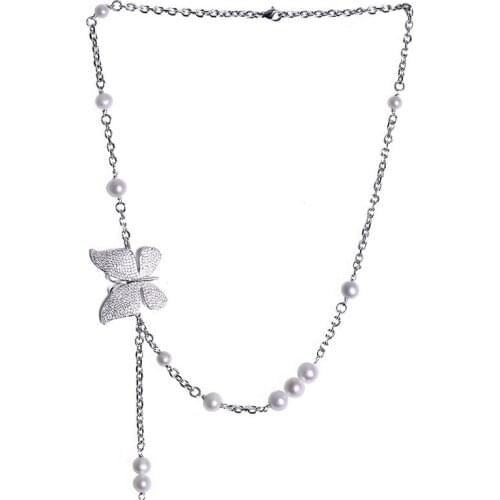 Shining Butterfly Natural Butterfly Hiphop Chain Sweater Chain