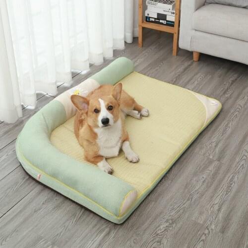 Hoopet Dog Sofa Removable Soft Cover Pet Couch L Shape Corner Sofa Bed Non Slip Bottom Large Dog Cat Bed Supplies