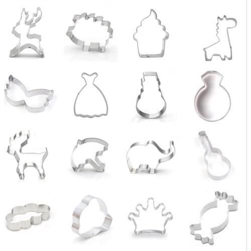 1PC Cookie Cutter Stainless Steel Cake Biscuit Mold DIY Embossing Machine Decorating Tool For Household Kitchen Baking Tools