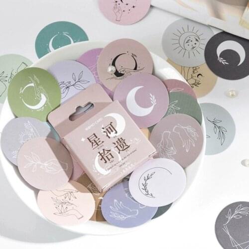 Kawaii Cute Moon Heart Leaves Sticker Paper Stickers Marker Book Diary Album Label Decorate School Stationery Scrapbooking