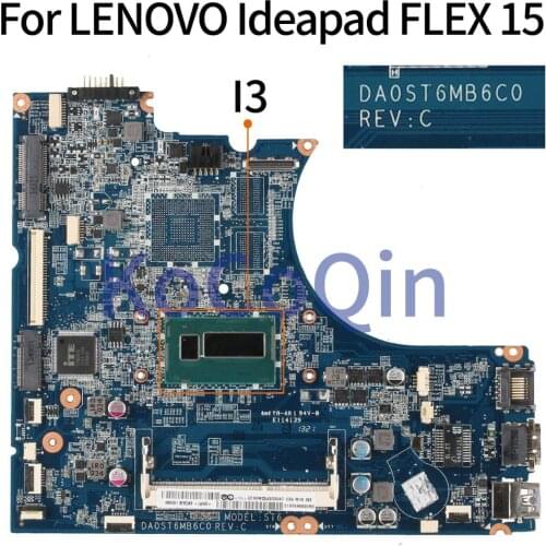 KoCoQin DA0ST6MB6C0 DA0ST6MB6E0 Laptop motherboard For LENOVO FLEX 15 FLEX-15 Core I3-4010U Mainboard