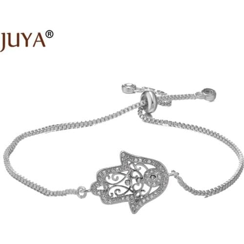 Trendy Popular Hand of Fatima Charm Chain Bracelets For Women Simple Design Gold Rose Gold Hand Chain Jewellery