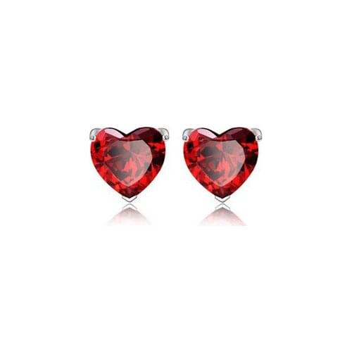 New 2016 hot sell romantic love heart 925 sterling silver ladies`stud earrings jewelry gift wholesale