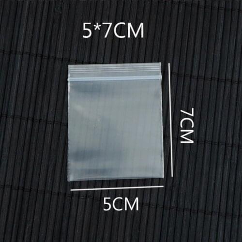 Wholesale 100Pcs/lot Self Sealing Candy Zip Lock Plastic Packing Bags 5x7cm Packaging Ziplock Pouch