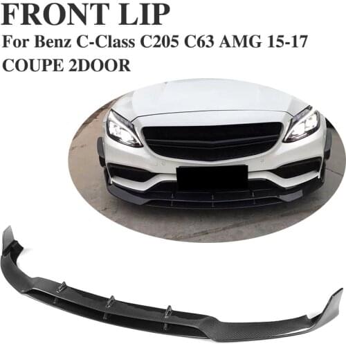 Carbon Fiber Front bumper lip Chin for Mercedes Benz C205 C63 AMG S Coupe Convertible C180 C200 C260 2015-2017