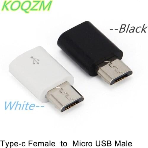 1/2pcs Type C Female Connector To Micro USB Male Adapter Charging Converter Data Adapter High Speed Cell Phone Accessories