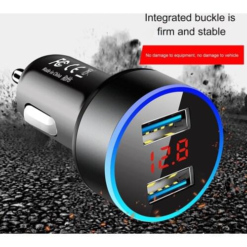 3.1A LED Display USB Phone Charger Car-Charger for Xiaomi Samsung For iPhone 11 Pro 7 8 Plus Mobile Phone Adapter Car Charger