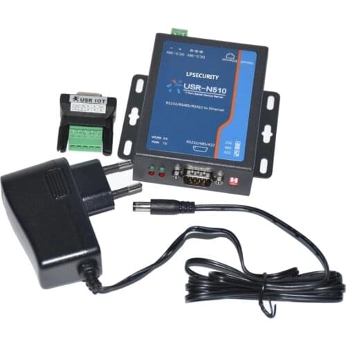 RS232/RS485/RS422 Serial Port to TCP IP Ethernet Converter Network Server Device Industrial Grade Modbus RTU to TCP USR-N510