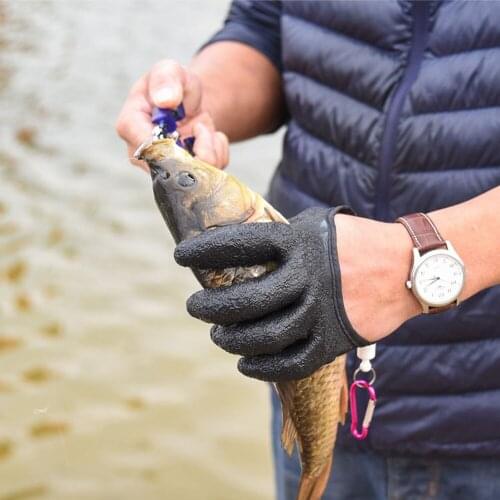 Prevent Stabbed Anti Slip Stab Resistant Fishing Gloves Hand Protection to Catch Fish Grip Caught Device Tools Resistant Latex