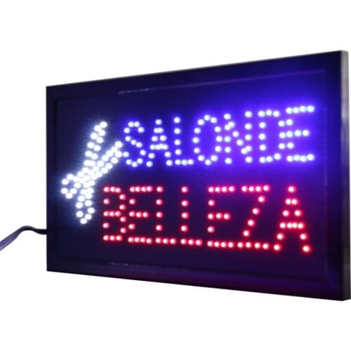 CHENXI Salon De Belleza /Barber Shop Hair Cutting Store Open Busines Neon Signs Graphics Flashing Led Advertising Board Indoor