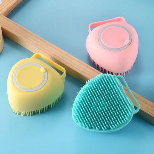 Pet Dog Shampoo Massage Brush Cat Massage Comb Grooming Soft Scrubber Shower SPA Clean Wash for Bathing Soft Silicone Brushes