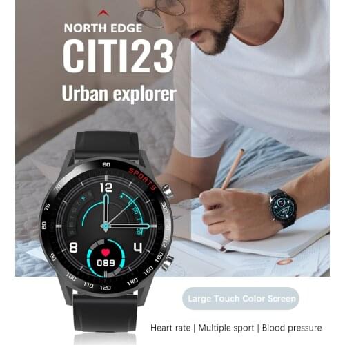 NORTH EDGE Sport Smart Watch Mens Smartwatch Waterproof IP67 Wristband Heart Rate Blood Pressure Call Message Reminder Band