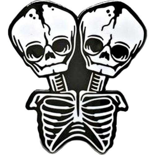 Joint skeleton brooch ribs skull death pin black gothic art accessory Halloween gift