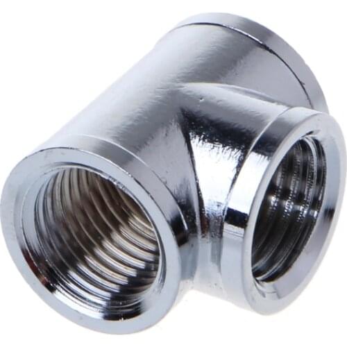 T Shape Tee Splitter 3 Way Connector G1/4 Thread Computer Water Cooling Fitting B95D