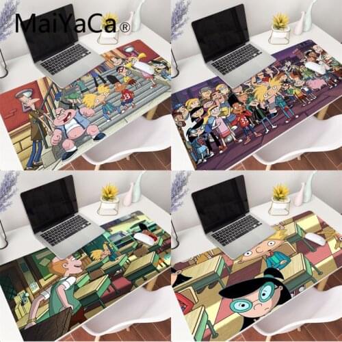 MaiYaCa Funny cartoon Hey Arnold Helga love mouse pad Gaming Mouse Pad Large Deak Mat 900x400mm for overwatch/cs go