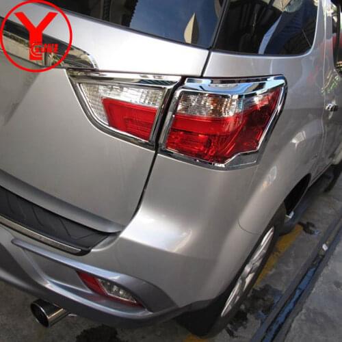 Tail light cover For isuzu mux 2017-2019, ABS chrome rear lights lamp car auto parts for isuzu mux 2018 2019 accessories YCSUNZ