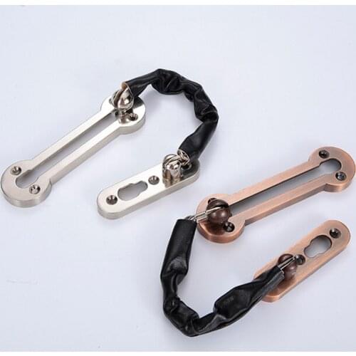 100sets Stainless Steel Security Door Chain Lock Anti-theft Door Chain Door Latch Silver Bronze Gold Black Door Lock Hardware
