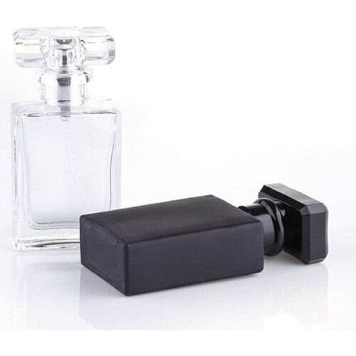 100pcs x 30ml Clear Black glass empty perfume bottle atomizer spray can be filled bottle spray box travel size portable