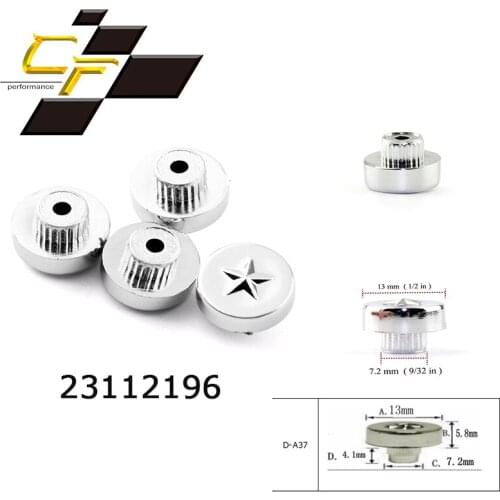 125pcs Five-Pointed Star Chrome Wheel Rivets Nuts Rims Cap Lip Decription Tire Nail Studs Screw Bolt D-A37