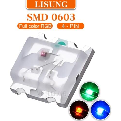 4000pcs/bag 0603 Rgb Smd Smt Led Super Bright Lamp Light High Quality 6pins Tricolor full color Smd Led Red Blue Green