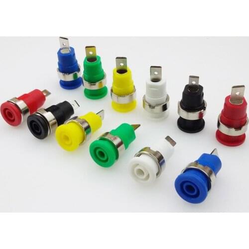 5pcs Binding Post 4mm Banana Plug Jack Safety Panel Socket Wire Connector BS4302