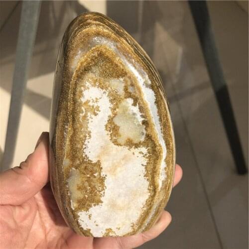 570g Gemstone Crystal Stones Polished Ocean Jasper palm stone For Home Decoration