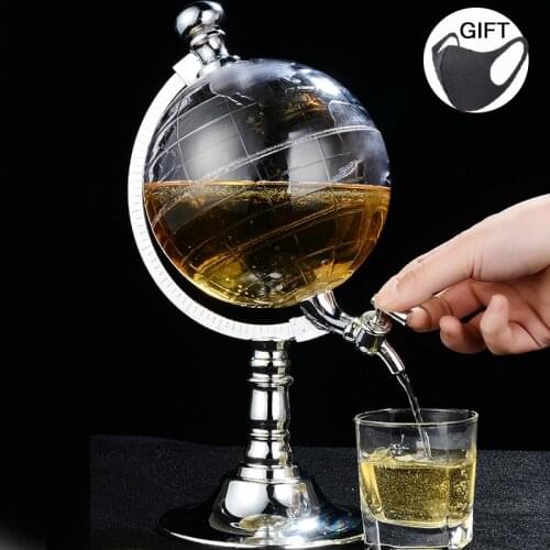 Creative Globe Shape Drink Machine Liquor Beverage Whiskey Beer Single Canister Wine Dispenser Party Bar Wine Dispensing Machine