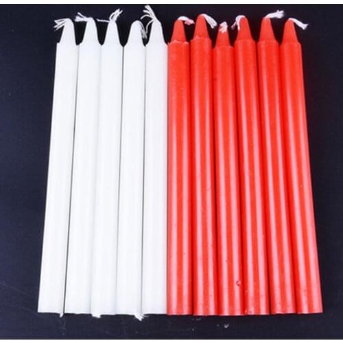 White Candles Wedding Decoration Red Candle Stick Candele Decorative Marriage Proposal Home Decoration Accessories Party Art 620