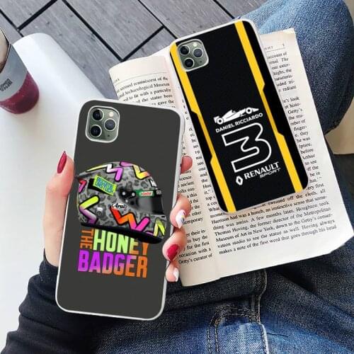 Daniel Ricciardo 3 Honey Badger Phone Case Candy Color for iPhone 6 6S 7 8 11 12 XS X SE 2020 XR mini pro Plus MAX funda