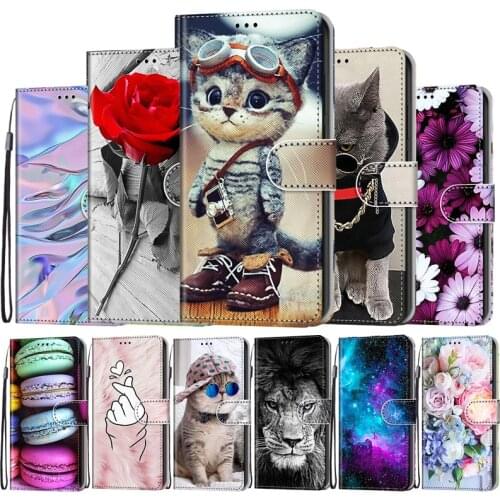 Cases For Xiaomi Redmi 5A 5 Plus 4A 4X Case Flip Leather Wallet Book Cover For Redmi Note 4 4X 5 Pro 5A Prime Phone Bag Cute Cat