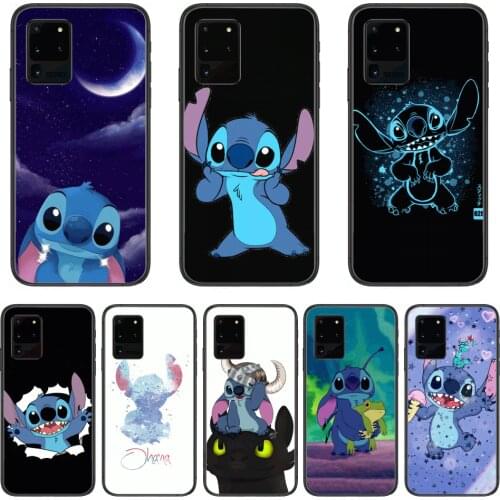 Stitch Phone cover hull For SamSung Galaxy S 6 7 8 9 10 20 Plus Edge E 5G Lite Ultra black soft bumper