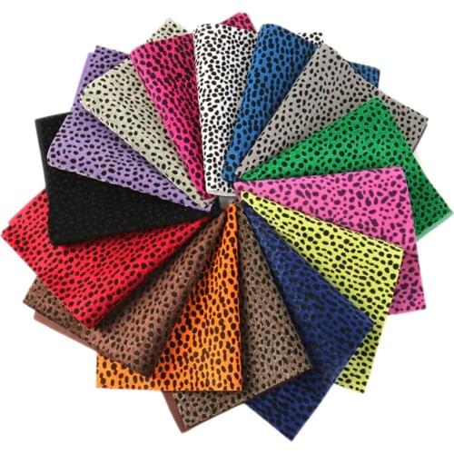 David accessories 20*33cm Leopard Print Faux Synthetic Leather Fabric DIY Bow Bag Phone Cover Material Home Decoration,1Yc8092