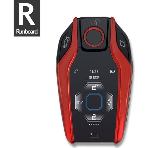 RUNBOARD 2021 Modified Boutique Smart Remote Car Key With LCD Screen Aluminum Frame for BMW Mercedes-Benz LEXUS TOYOTA HONDA