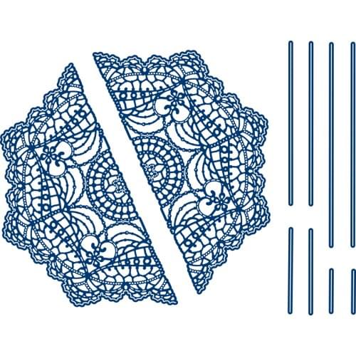 Doily Wrap Lace 2021 Arrival New Metal Cutting Dies Scrapbook Diary Decoration Stencil Embossing Template DIY Greeting Handmade