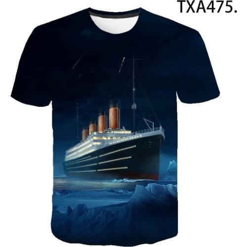 Titanic 3D Print T Shirt Men Women Children Summer Short Sleeve Love TV Titanic Fashion T-shirt Harajuku Boy Girl Cool Tops Tee