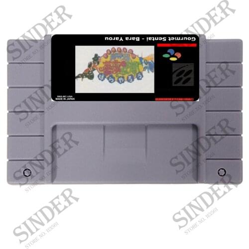 Gourmet Sentai - Bara Yarou 16 bit Big Gray Game Card For 46 Pin Game Player