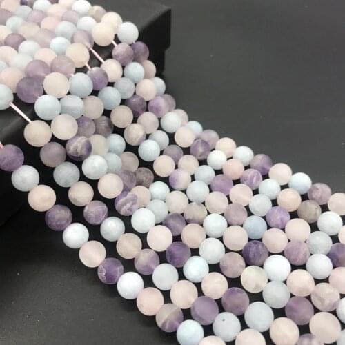 Natural stone fashion loose beads Fine crystal frosted beads Used in jewelry making DIY necklace bracelet jewelry accessories