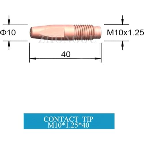42.0001.1577 Contact Tip 30pcs Per Lot MIG Welding Torch Consumable M10x1.25x40x1.0mm/1.2mm/1.4mm Suitable for Fronius AL4000