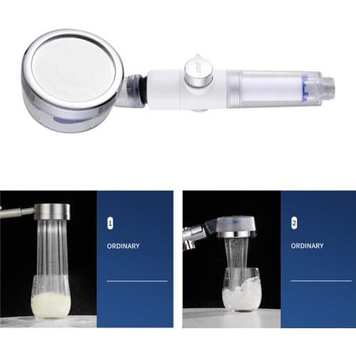 Bathroom Turbocharge Shower Head ABS High Pressure Adjustment Handheld Filter Shower Head Water-Saving Adjustable Bath Nozzle