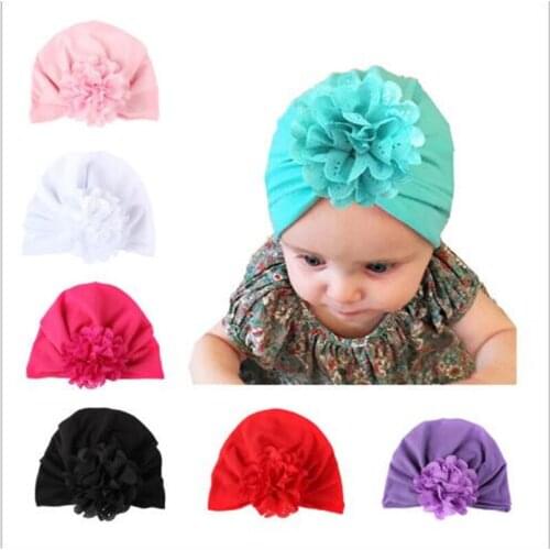 Lovely Flower Baby Girls Hat Cotton Soft Infants Cap