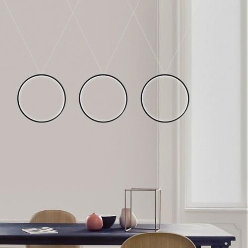 NEW Modern Circle Ring LED Pendant Lights Dining Bar Kitchen Room Home Deco Pendant Lamp Fixture luminaire